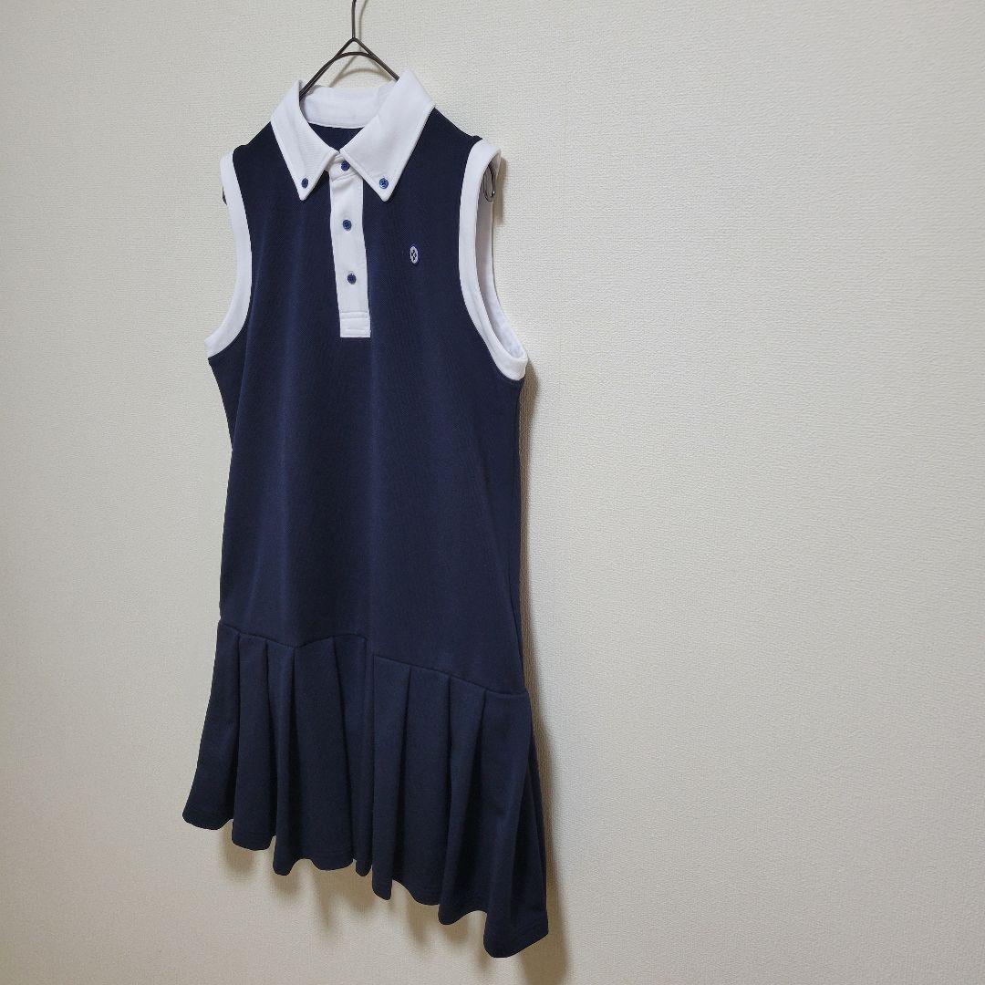 【タグ付き未使用】B.D.C GOLF ノースリーブポロワンピース Sサイズ