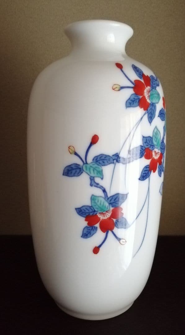 和泉作 鍋島焼花瓶/共箱