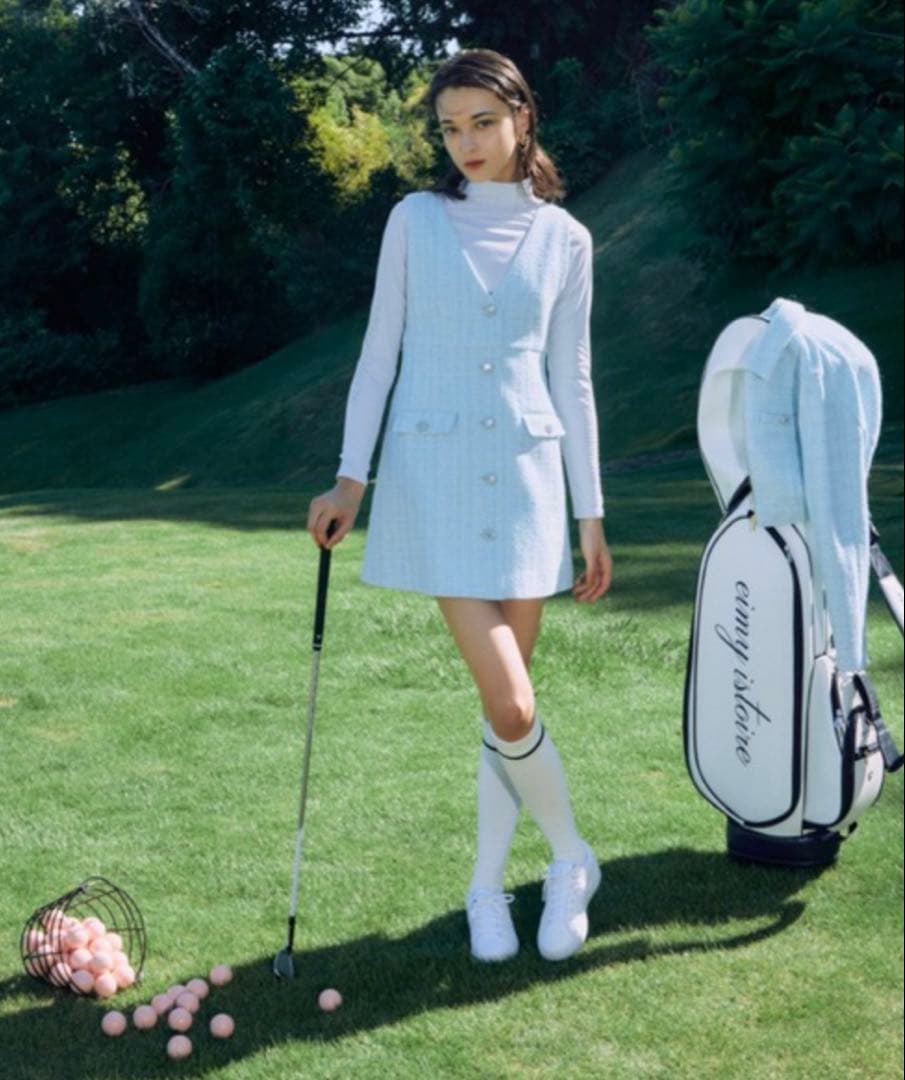 Eimy Golf Eimy Istoire ミルキーツイードスカート