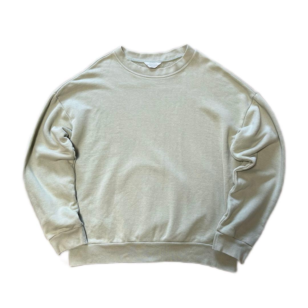 古着 アンユーズド オーバーサイズ スウェット 鶯色