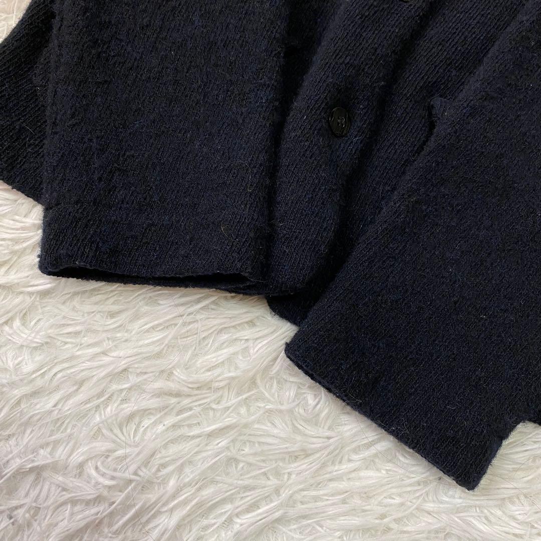 mon Sakata ウール100% ニットジャケット カーディガン 襟付き