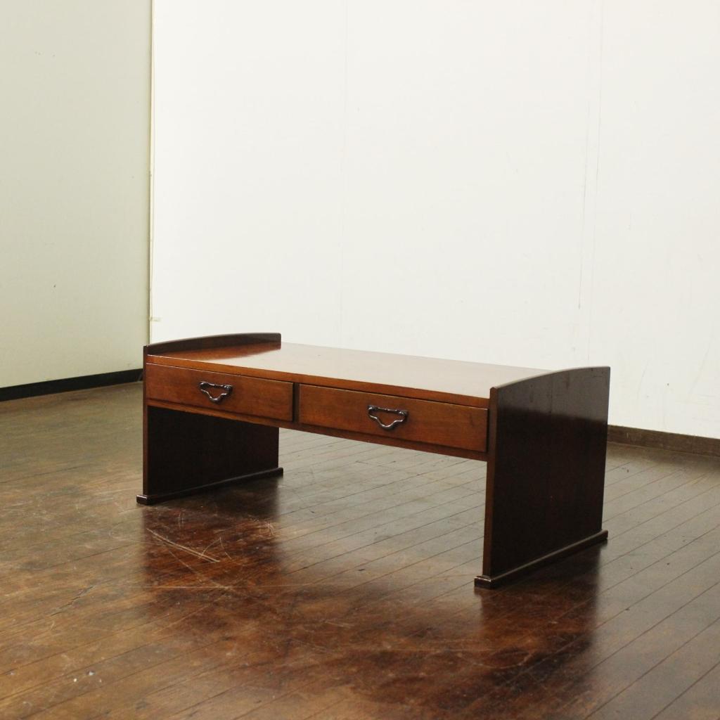 レトロ・アンティーク！欅一枚板と栗無垢材！古い文机！古家具/テーブル/古道具