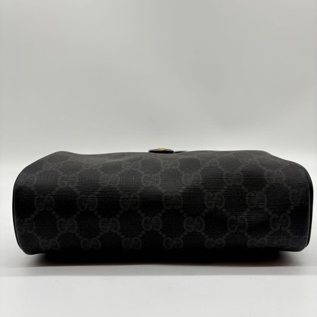 希少 GUCCI オールドグッチ シェリーライン ショルダーバッグ GG柄 黒
