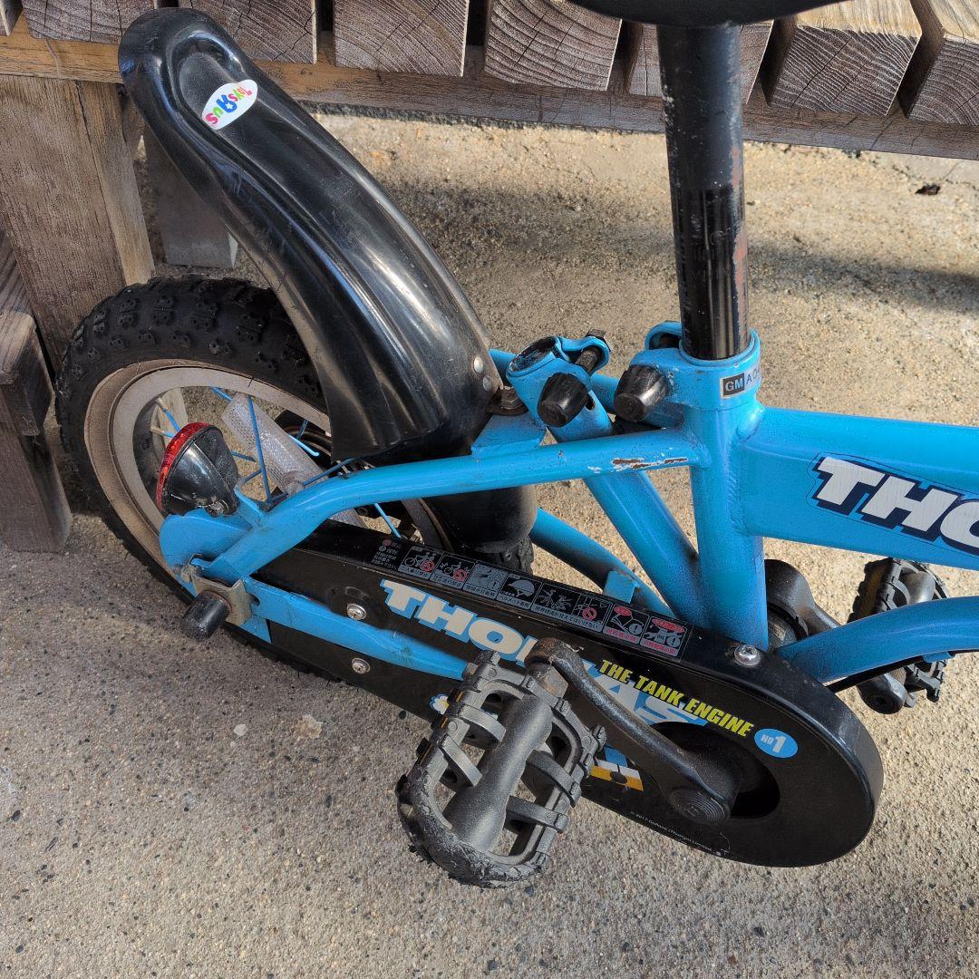 THOMAS 幼児用自転車 青色 バスケット付き