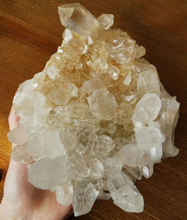 品質証明書付き マニカラン産 水晶 クラスター J