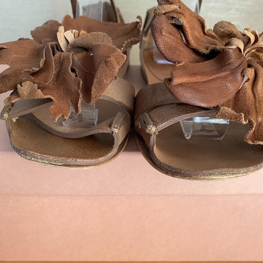 【美品】　MIUMIU　ミュウミュウ フラワーサンダル 36