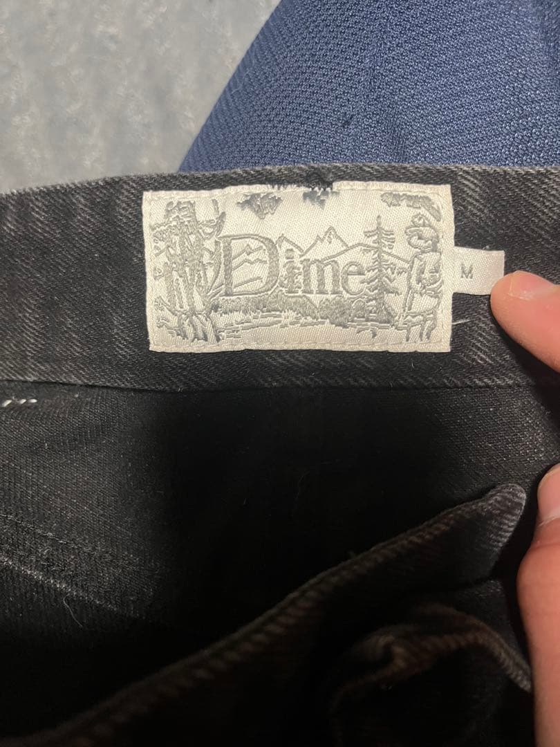 Dime ブラックデニム ストレートレッグ m