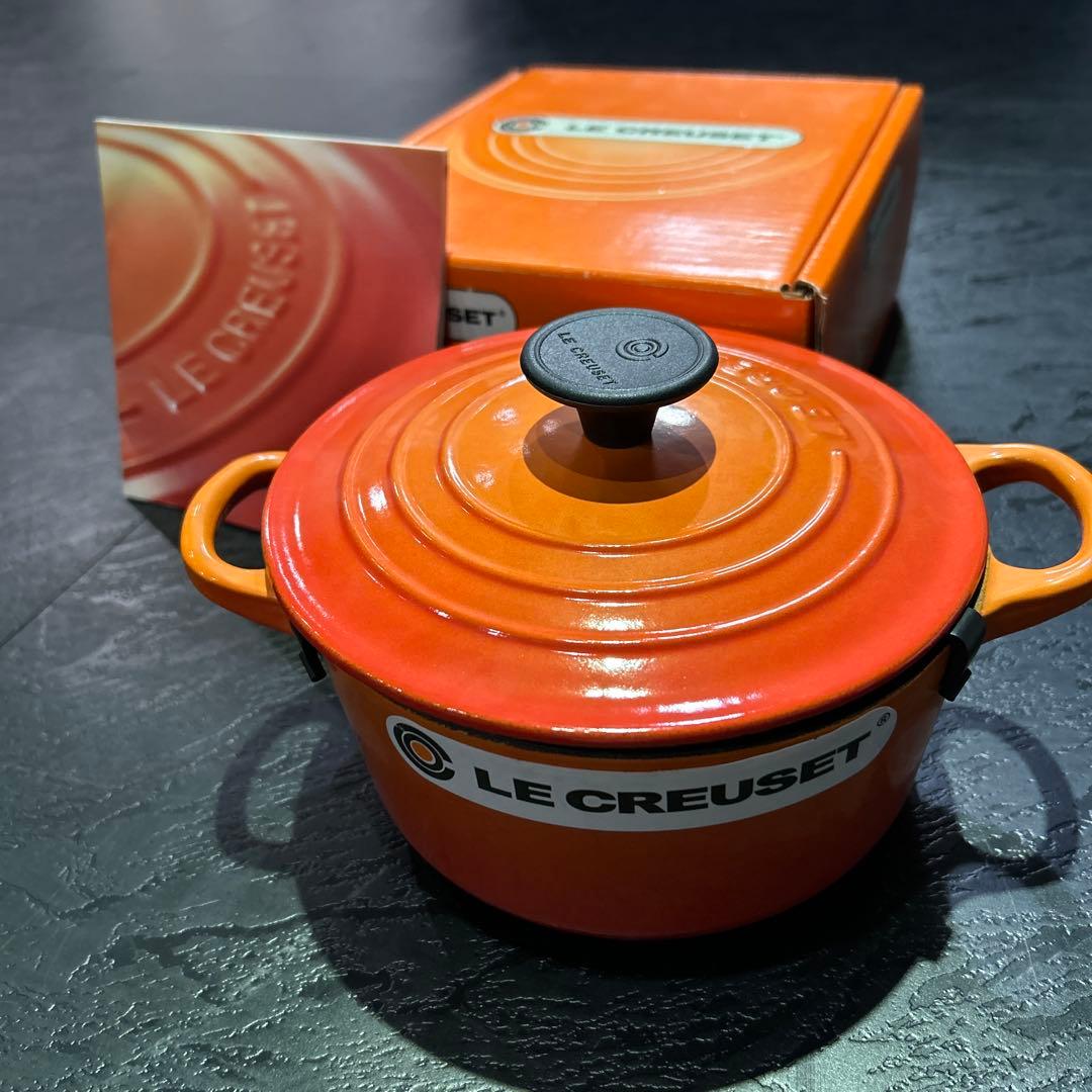 【新品】【未使用】Le Creuset 両手鍋 オレンジ 約16cm