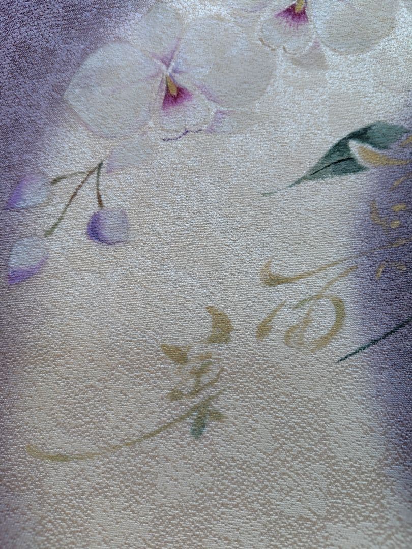 染色作家 胡蝶蘭　名古屋帯