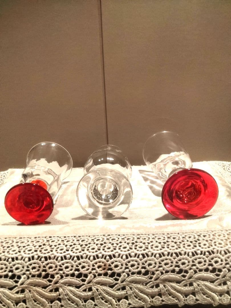 倉敷ガラス　名工　小谷眞三 リキュールグラス3個とカラー写真集