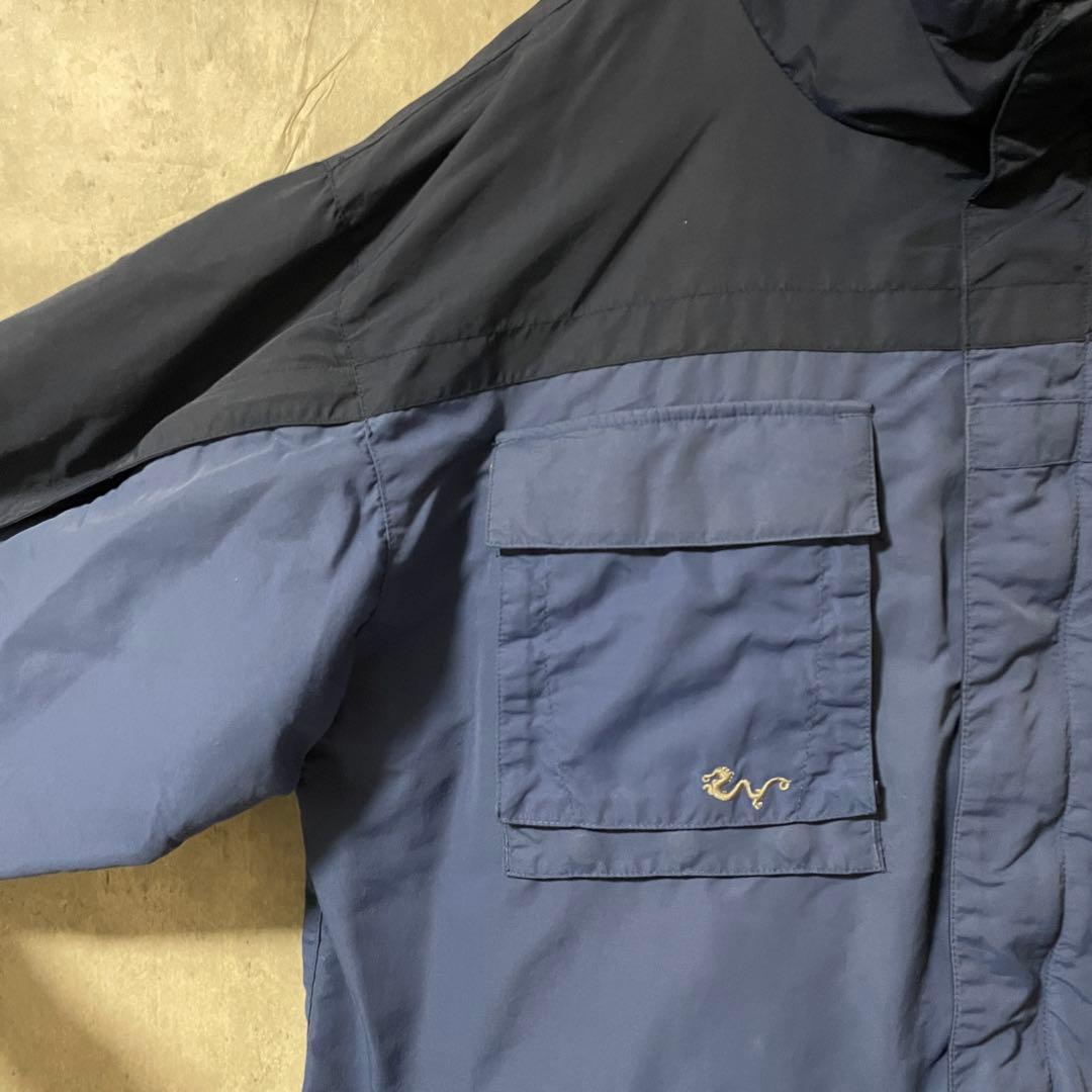 Burtonバートンスキーウェアスノーボードジャケット青ブルー紺ネイビー刺繍ロゴ