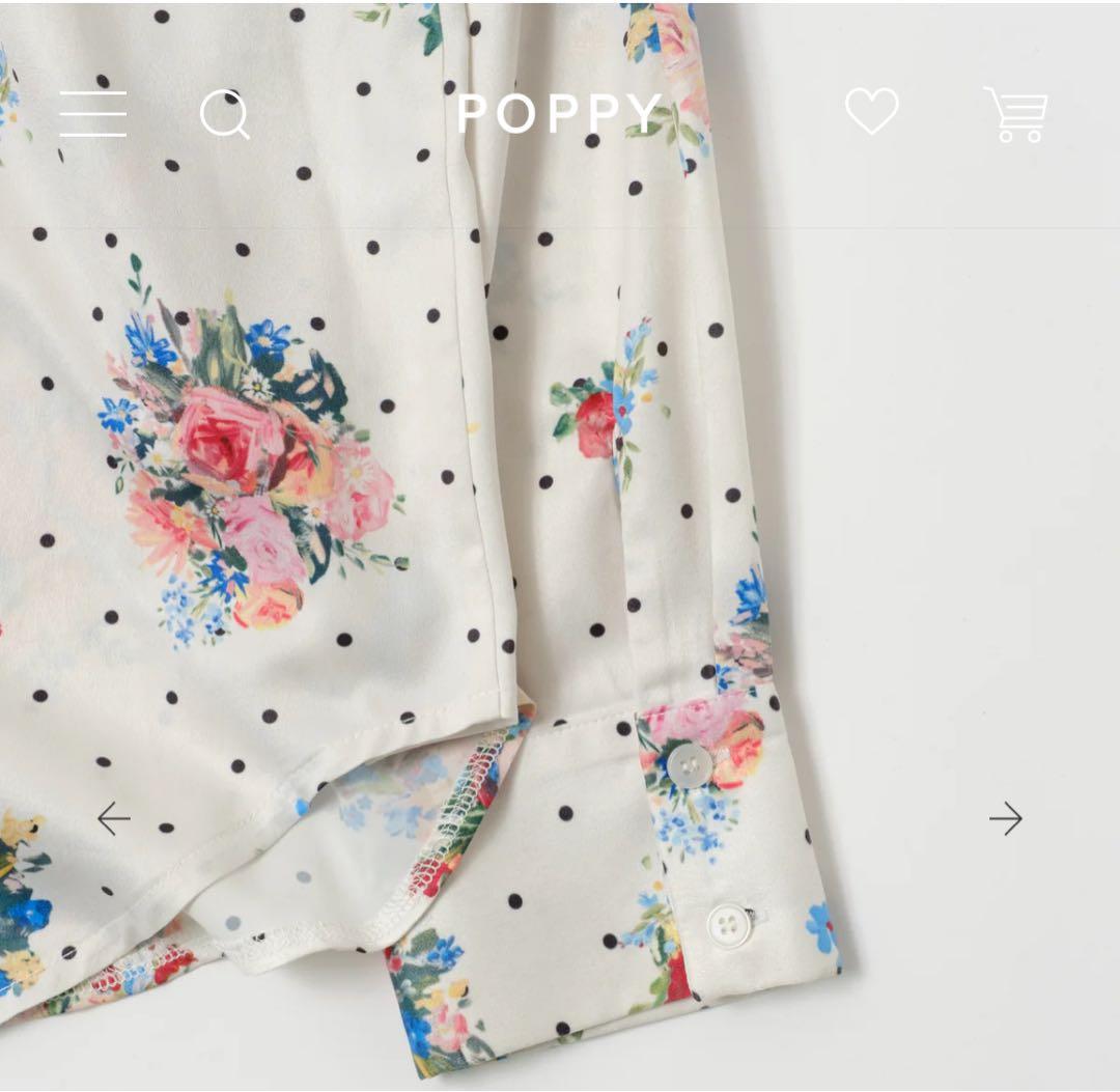 POPPY DOT FLOWER SHIRT 花柄　ドットフラワーシャツ