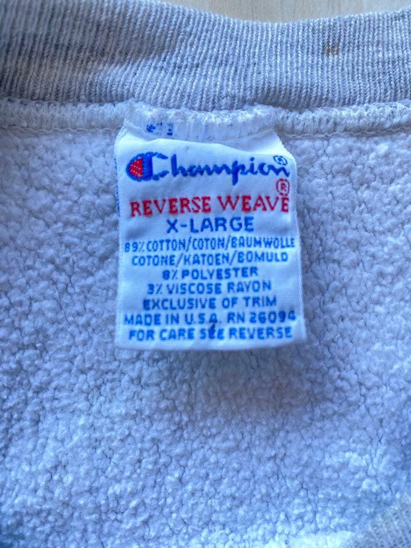 90s USA製 champion リバースウィーブ ロードアイランド デカロゴ
