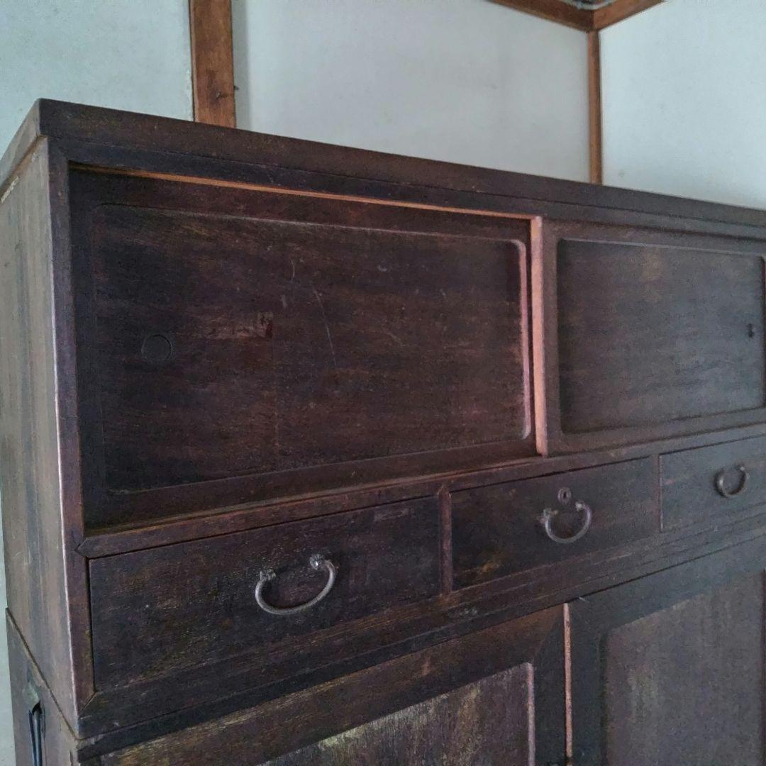 ＊古家具 和ダンス 分離可 引き戸 開き戸 引出し ビィンテ－ジ品 昭和レトロ