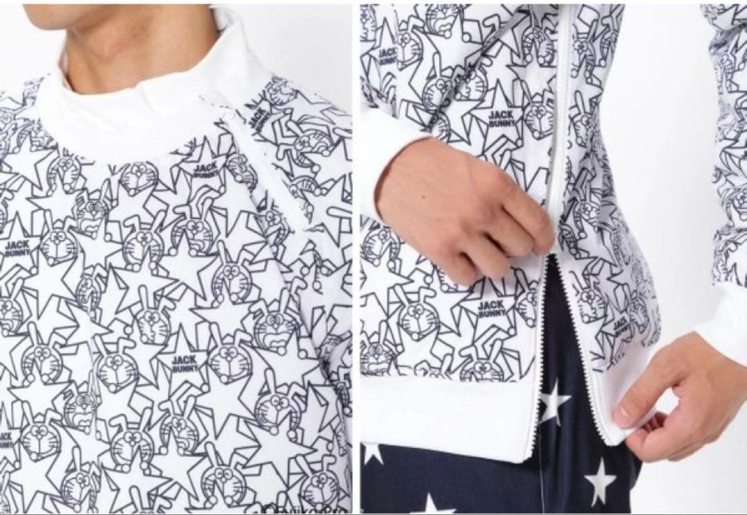 新品 ジャックバニー ドラえもん ラミネートタフタ中綿スニードジャック（4）M白