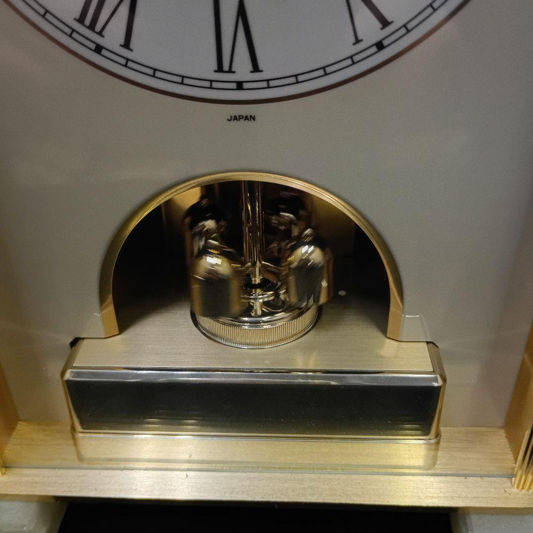 CITIZEN クォーツ 置時計 クラシックデザイン　オニックス枠