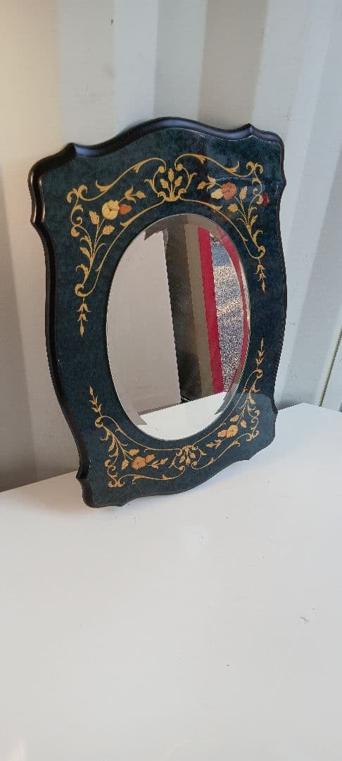 アンティーク　ITALY ドマン 象嵌細工 ウォールミラー