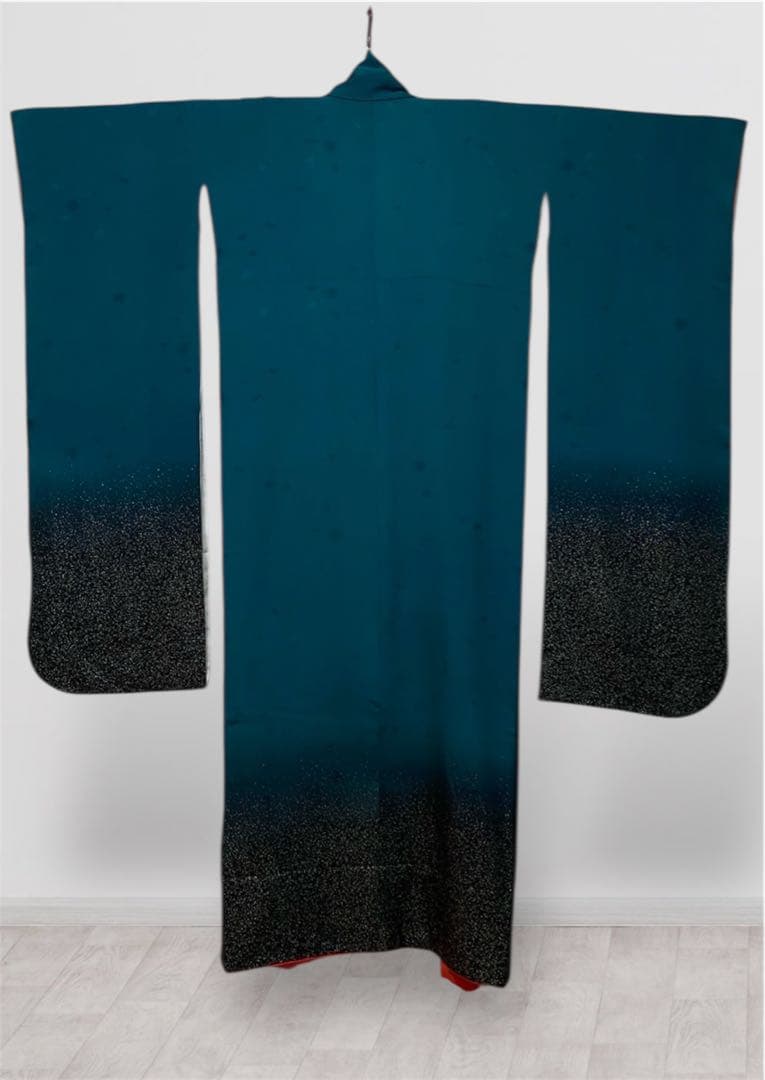 振袖 フルセット グリーン ターコイズ ぼかし