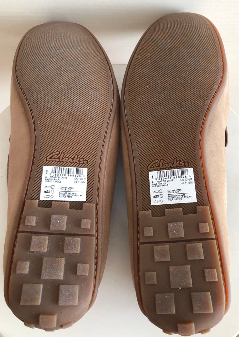 クラークス ドライビングシューズ ローファー モカシン 本革 ベージュ 27.5