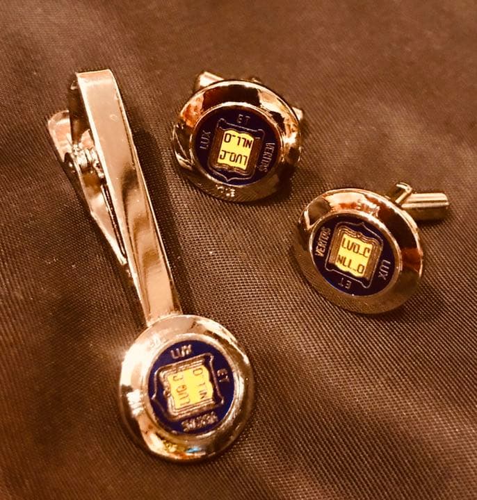 アイビーリーグ真鍮製カフス、タイバーのセット大変貴重！