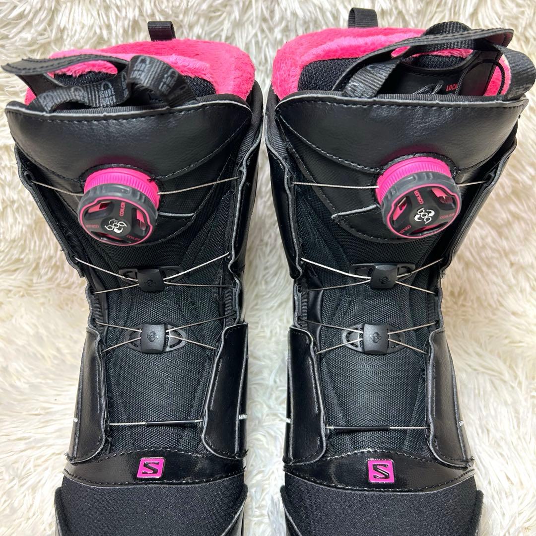SALOMON スノーボードブーツ 24.5cm ブラック/ピンク