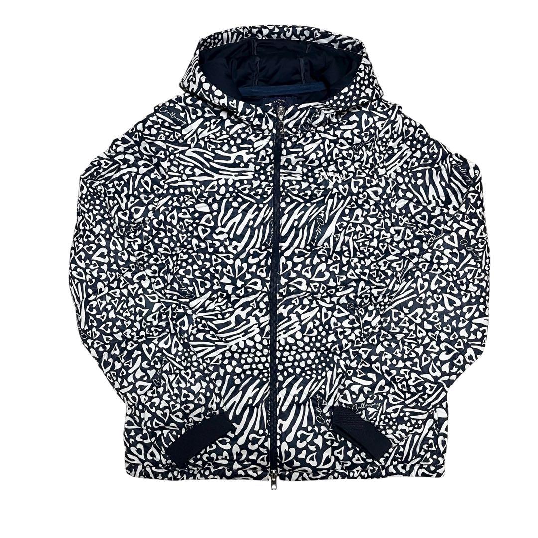 Callaway 2way 中綿 フード付き ジップ ジャケット ベスト 柄