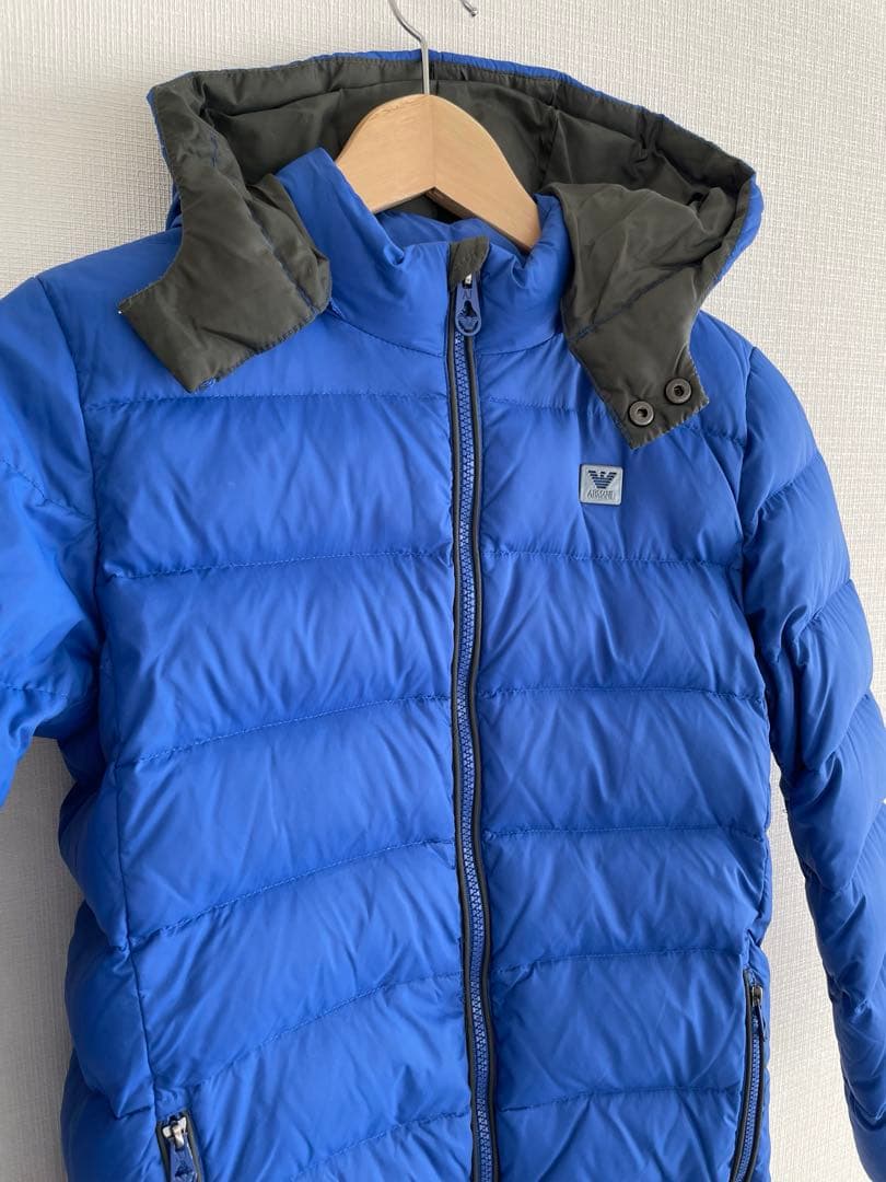 アルマーニジュニア12A154cm⭐︎ARMANI JUNIOR青ダウンジャケット