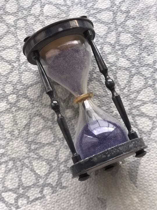 CHRISTOFLEクリストフルのシルバープレイト天然石砂時計