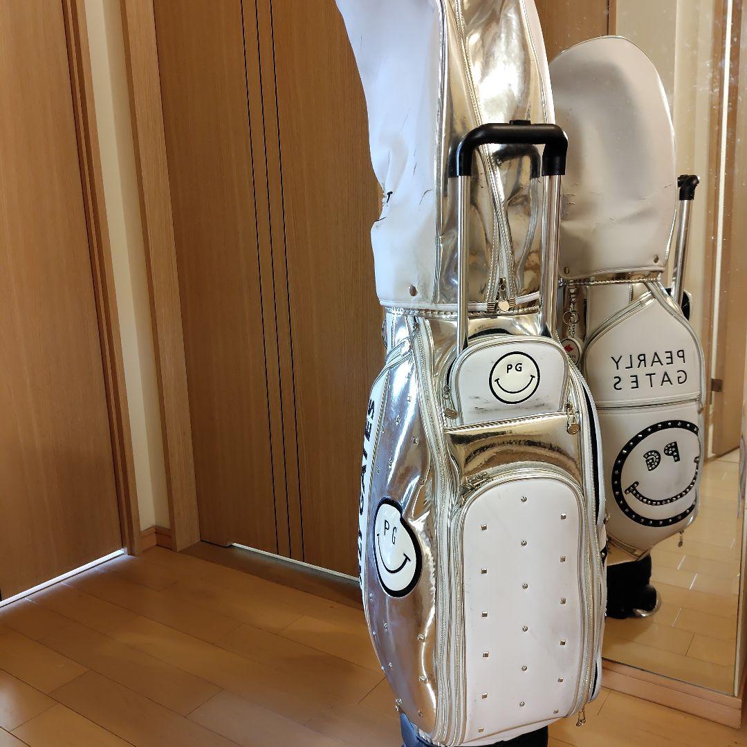 PEARLY GATES キャディバッグ ホワイト/シルバー