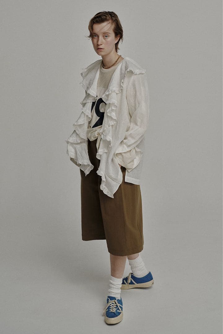 完売希少uhr ruffle frill shirt ラッフル　フリル　シャツ