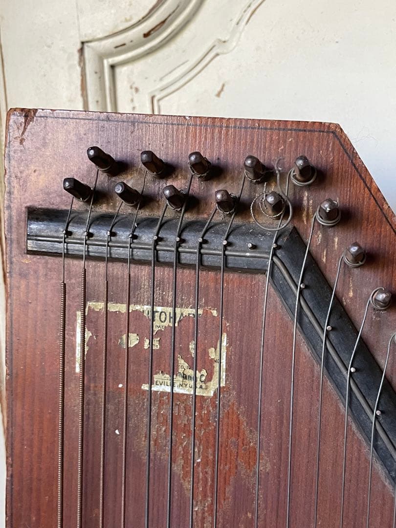 アンティーク　オート　ハープ　木製　1800年代後半　楽器　アメリカ