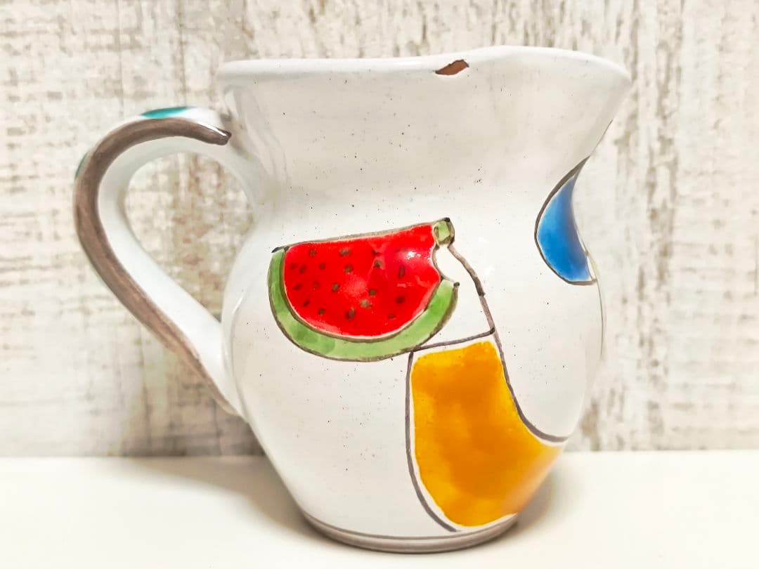 デシモーネ 陶器 花瓶 水差し 2つ イタリア シチリア ヴィンテージ アート