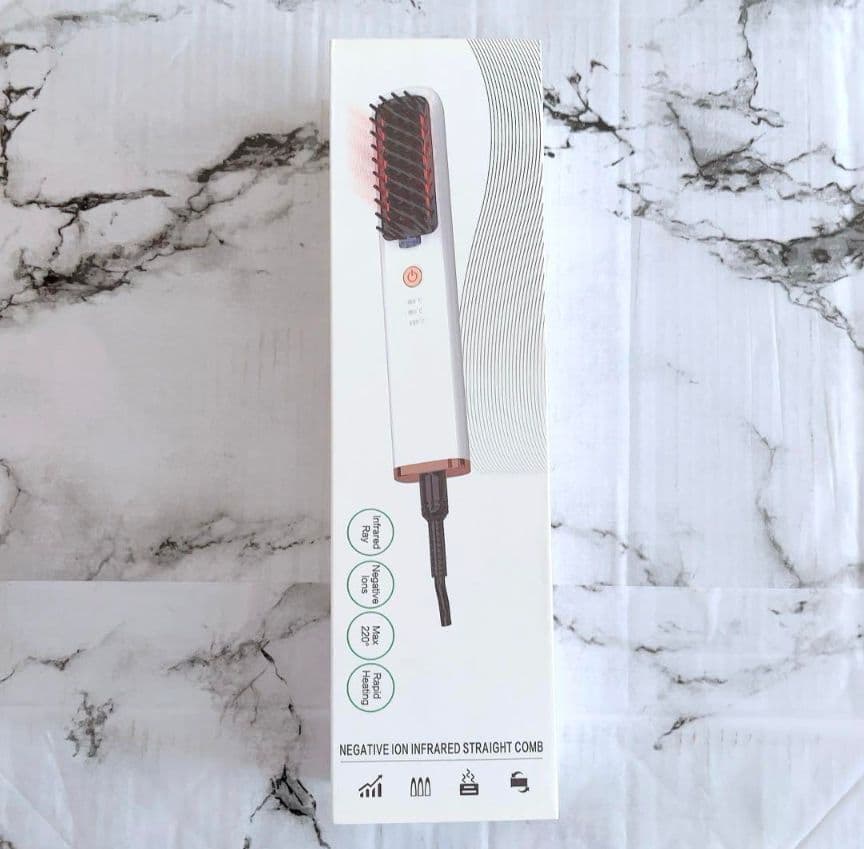 マイナスイオン ヘアアイロン ストレートアイロン ブラシ型 コテ 自動OFF　③