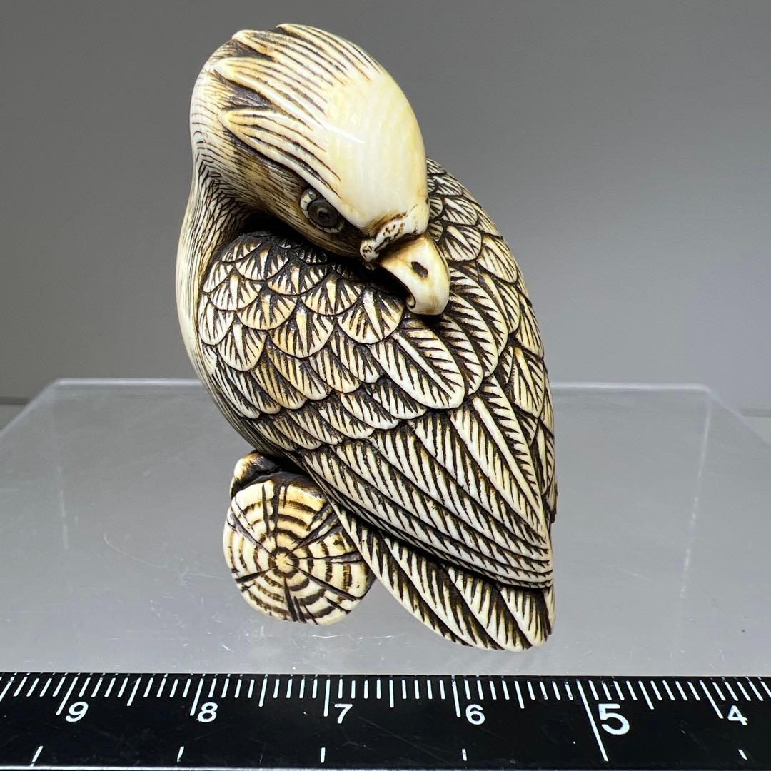 極上　正直銘　鷲根付　43g 東Y8-0113☆2F