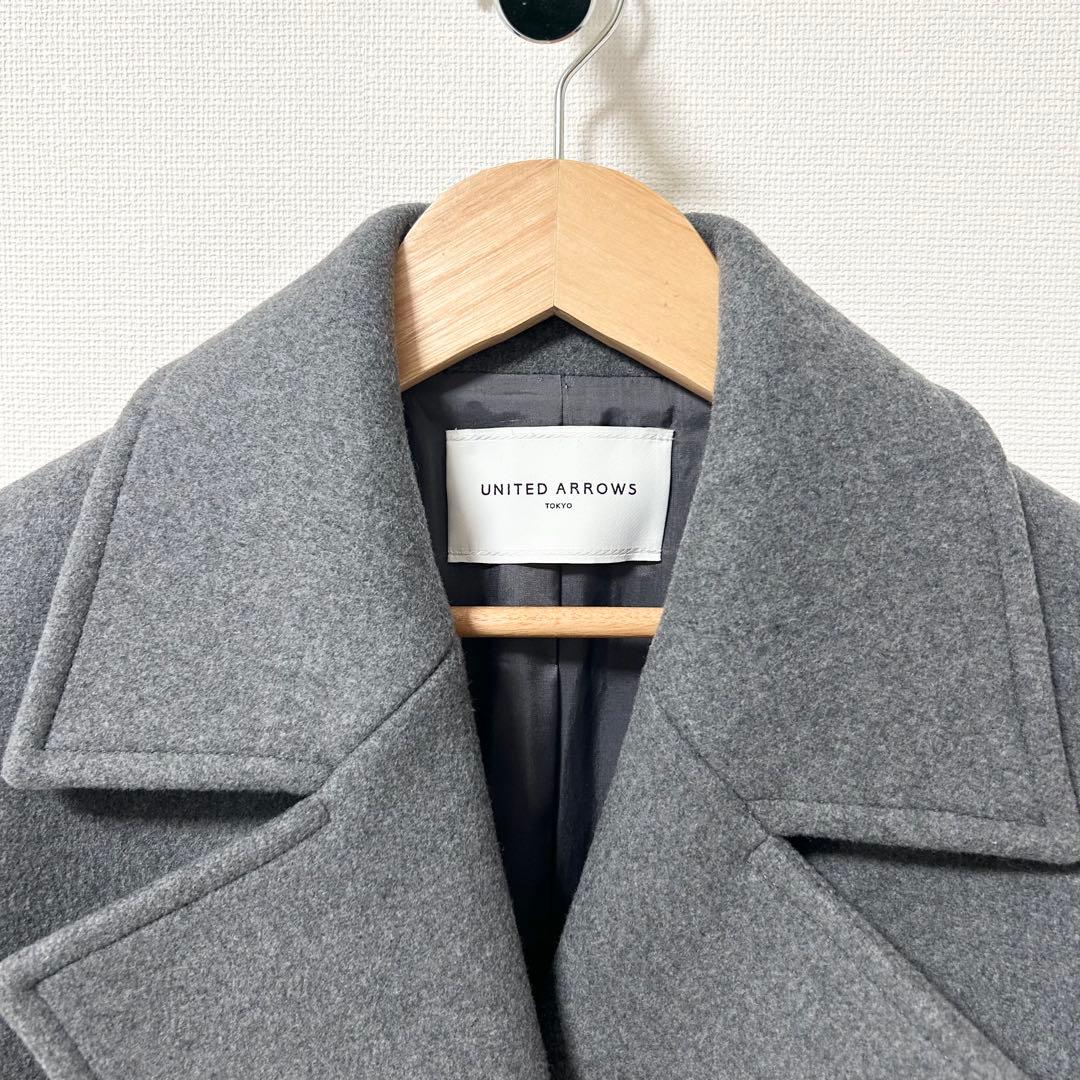 美品✨UNITED ARROWS メルトンPコート　グレー　36