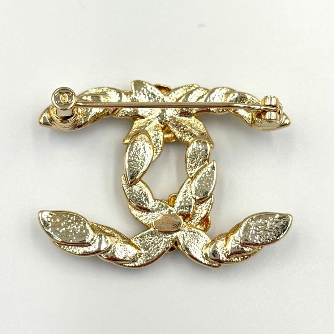 【極美品】シャネル CHANEL ブローチ ココマーク スター　ラインストーン