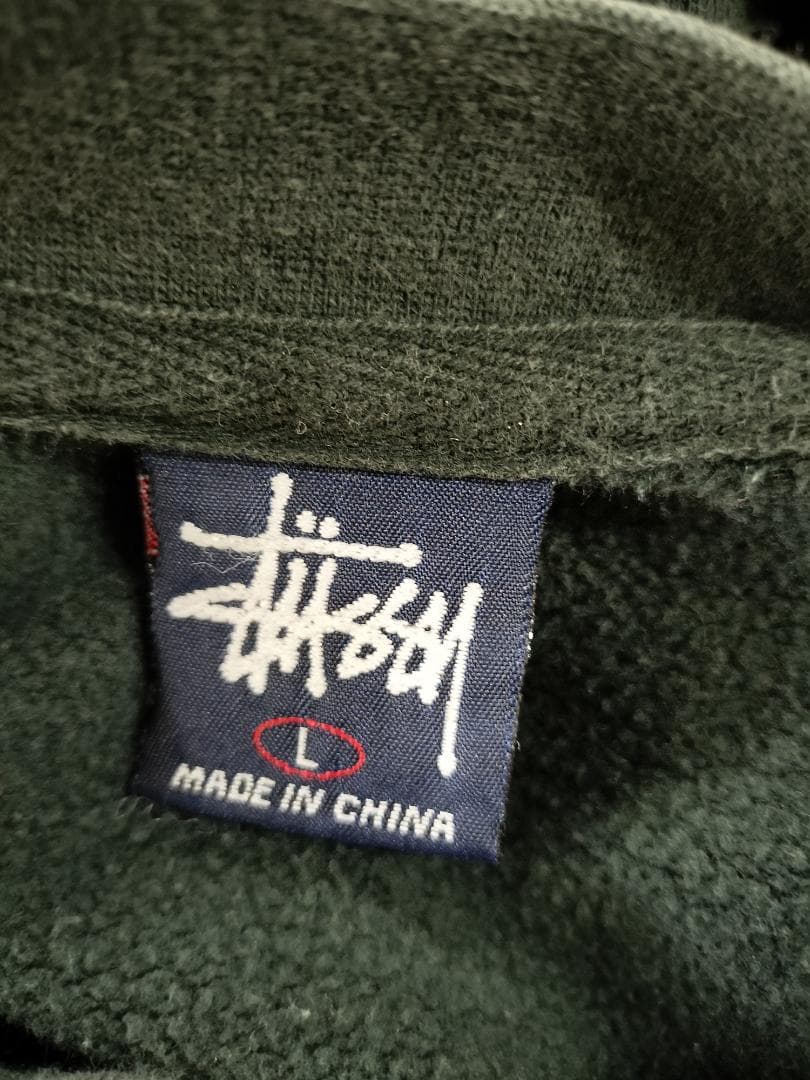 ステューシー90sヴィンテージ紺タグスウェット/ドラゴンライオンロゴSIZE L