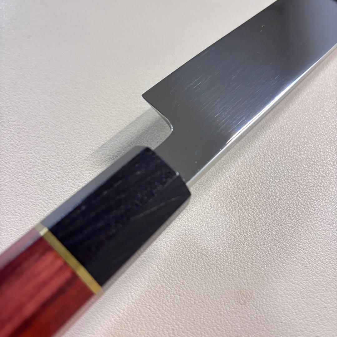 柳刃包丁 9寸 270mm 鏡面 柳刃包丁 鏡面　八角柄 刺身包丁。