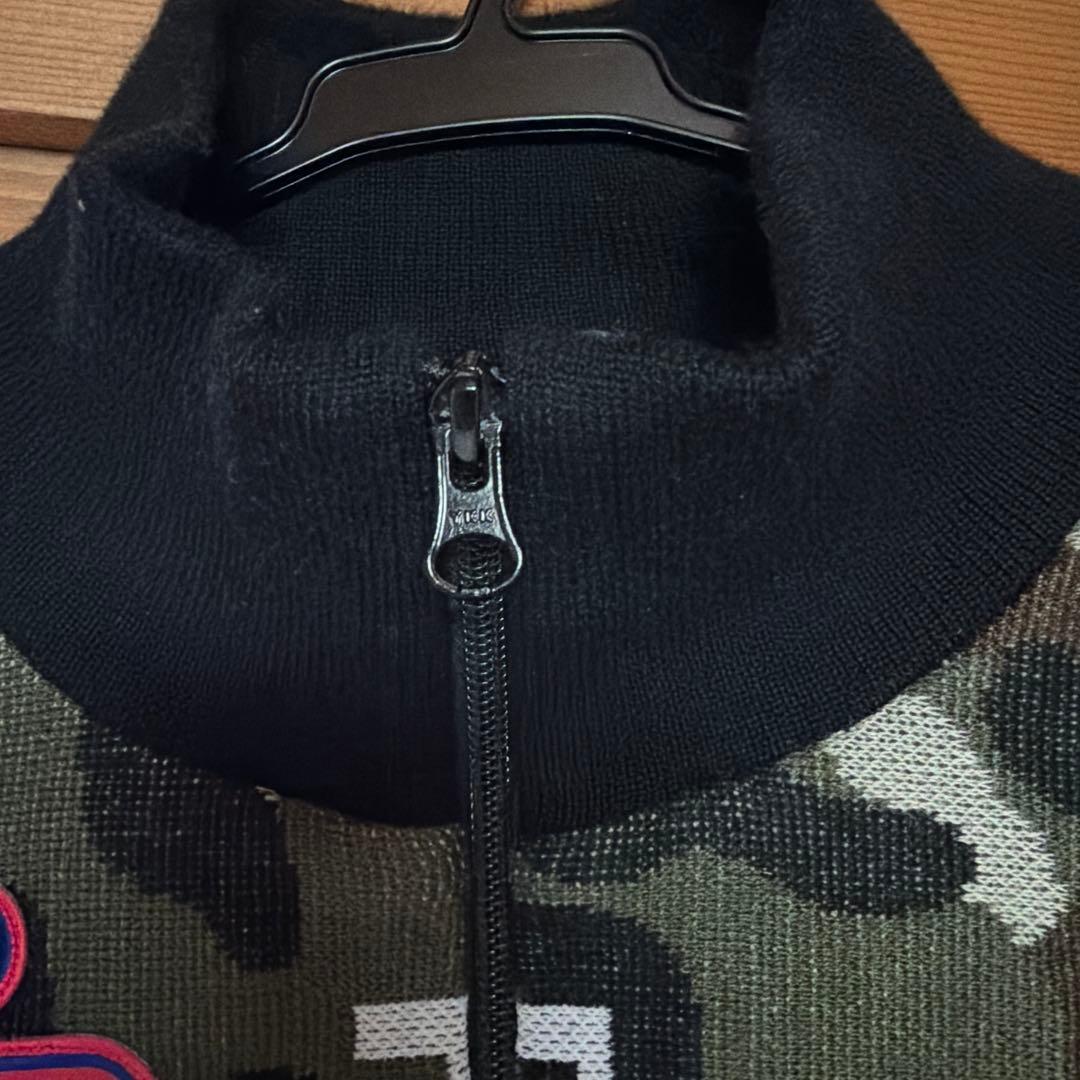 パーリーゲイツ　迷彩柄 フルジップジャンパー PG1989 ニット素材　サイズ5