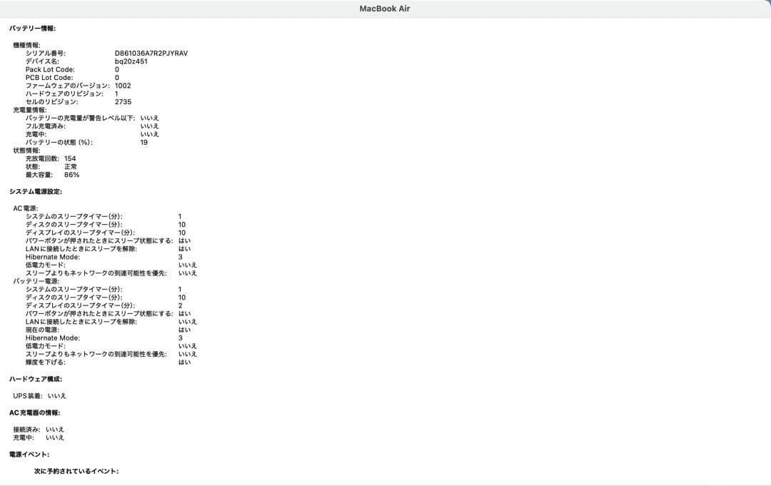 Apple MacBook Air M1, 2020 本体