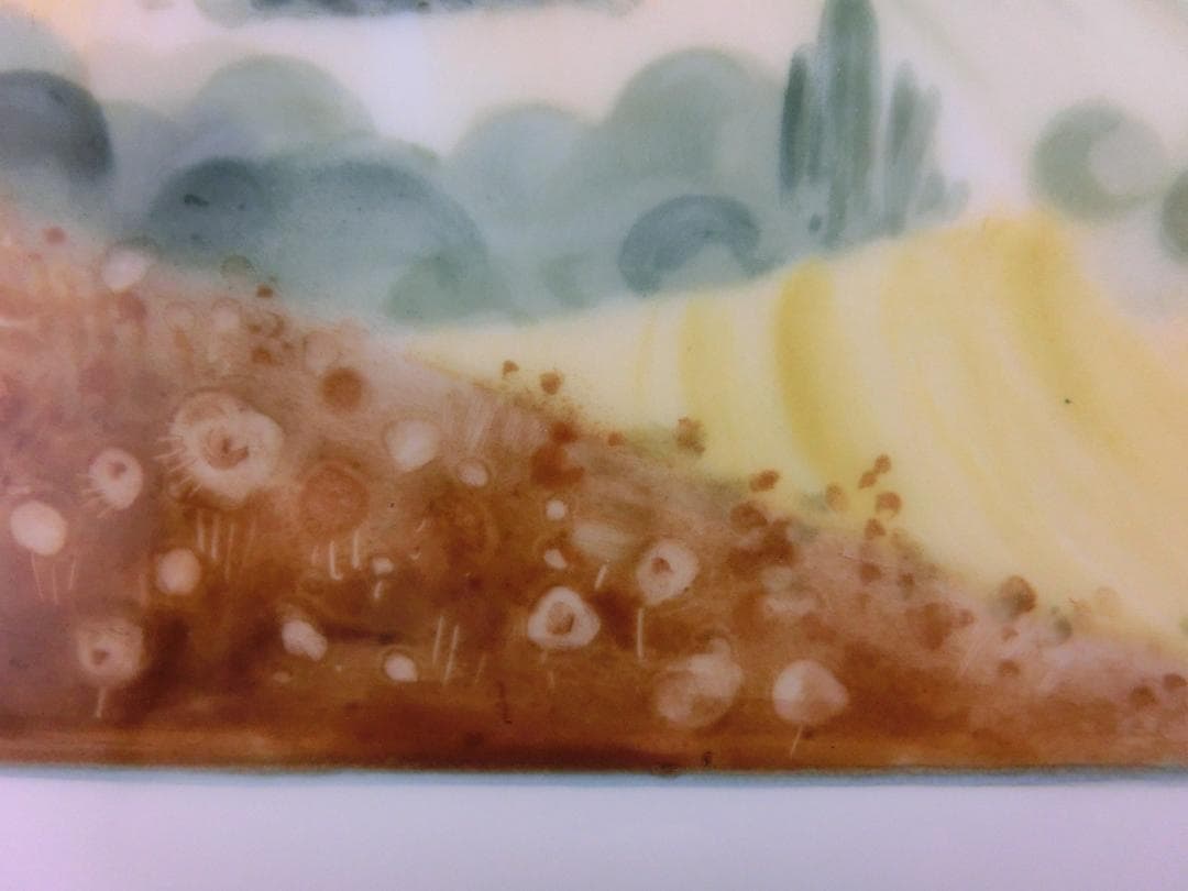 【マイセン】ドイツ丘陵風景・陶板画（値下げ再出品）