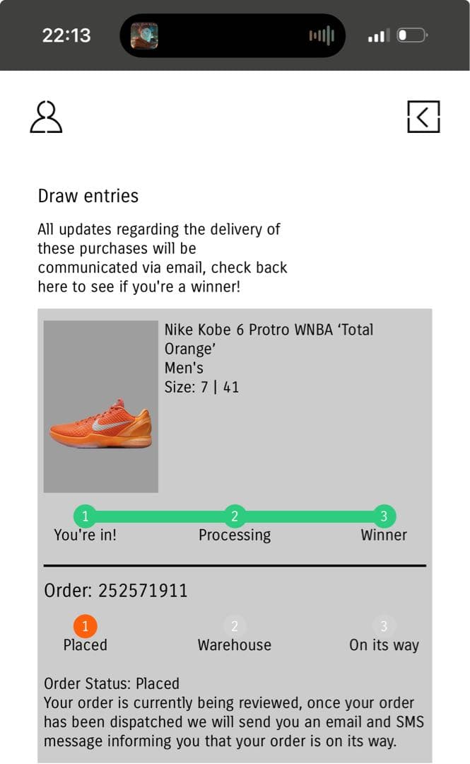 Nike Kobe 6 total orange 26cm 新品未使用