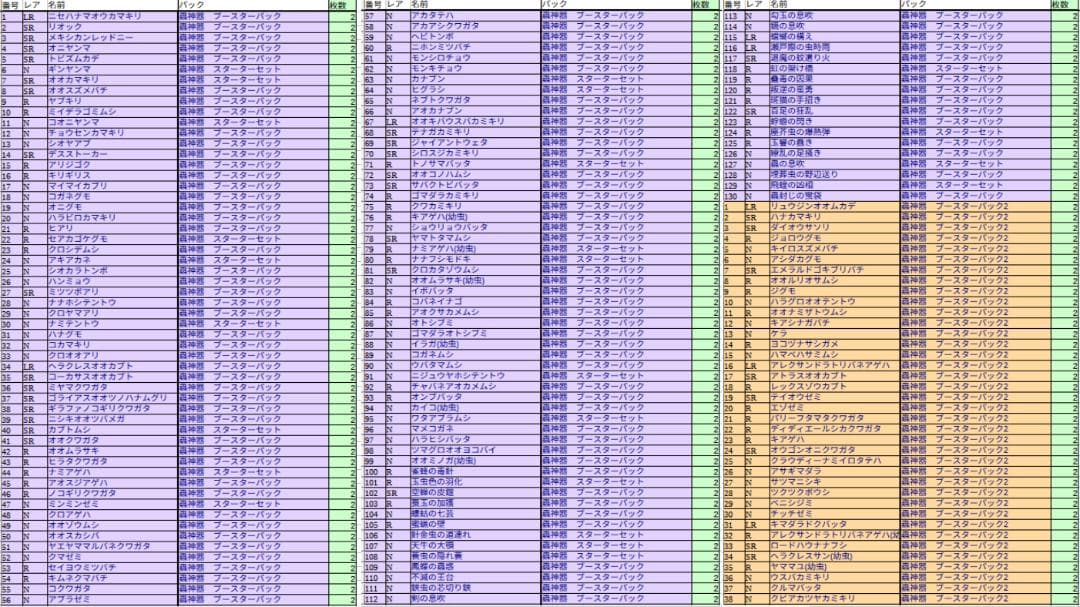 蟲神器 各2枚ずつ 1、2弾フルコンプ＋3弾ほぼコンプセット(LR含む)