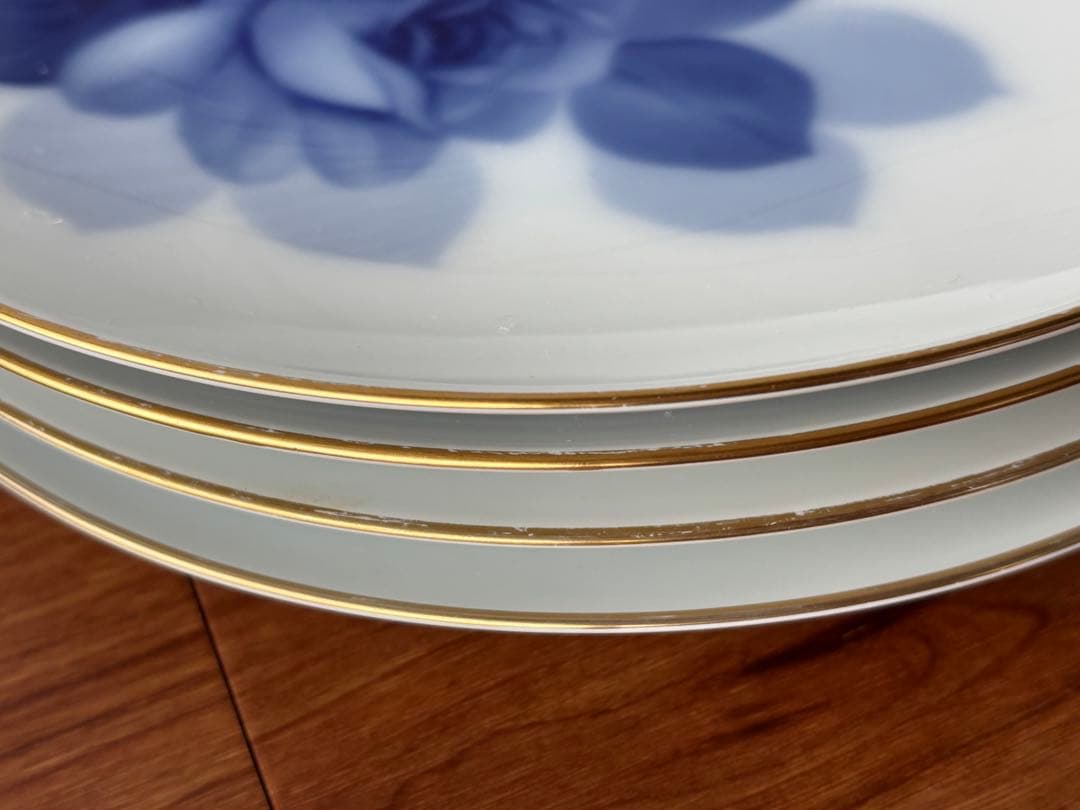 大倉陶園ブルーローズ　カップ&ソーサー6客　お皿16枚27㎝プレート計26セット