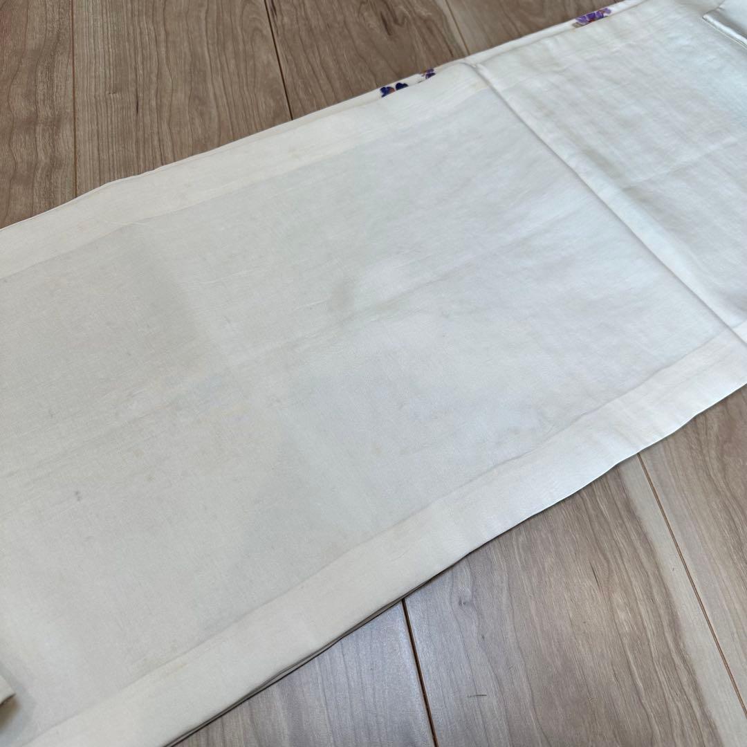 ヴィンテージ　正絹　着物 和服　袋帯　手書き 386 大輪の菊　赤紫　緑