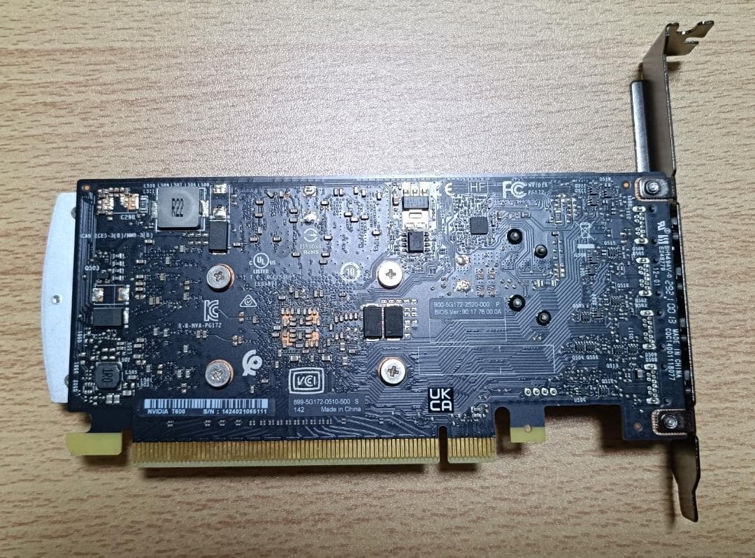 NVIDIA Quadro T600 （DP変換ケーブル付）