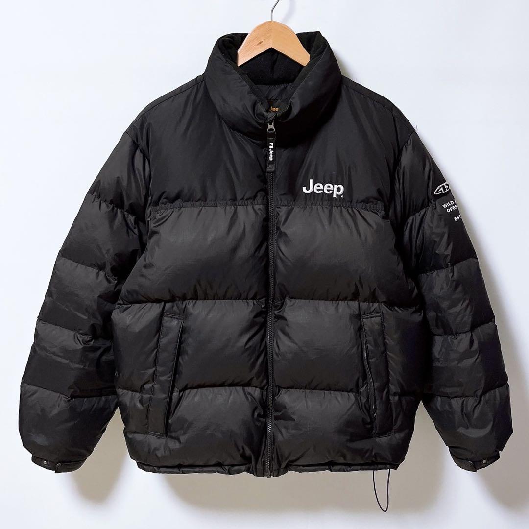 Jeep ジープ ダウンジャケット ブラック ロゴ刺繍 2723
