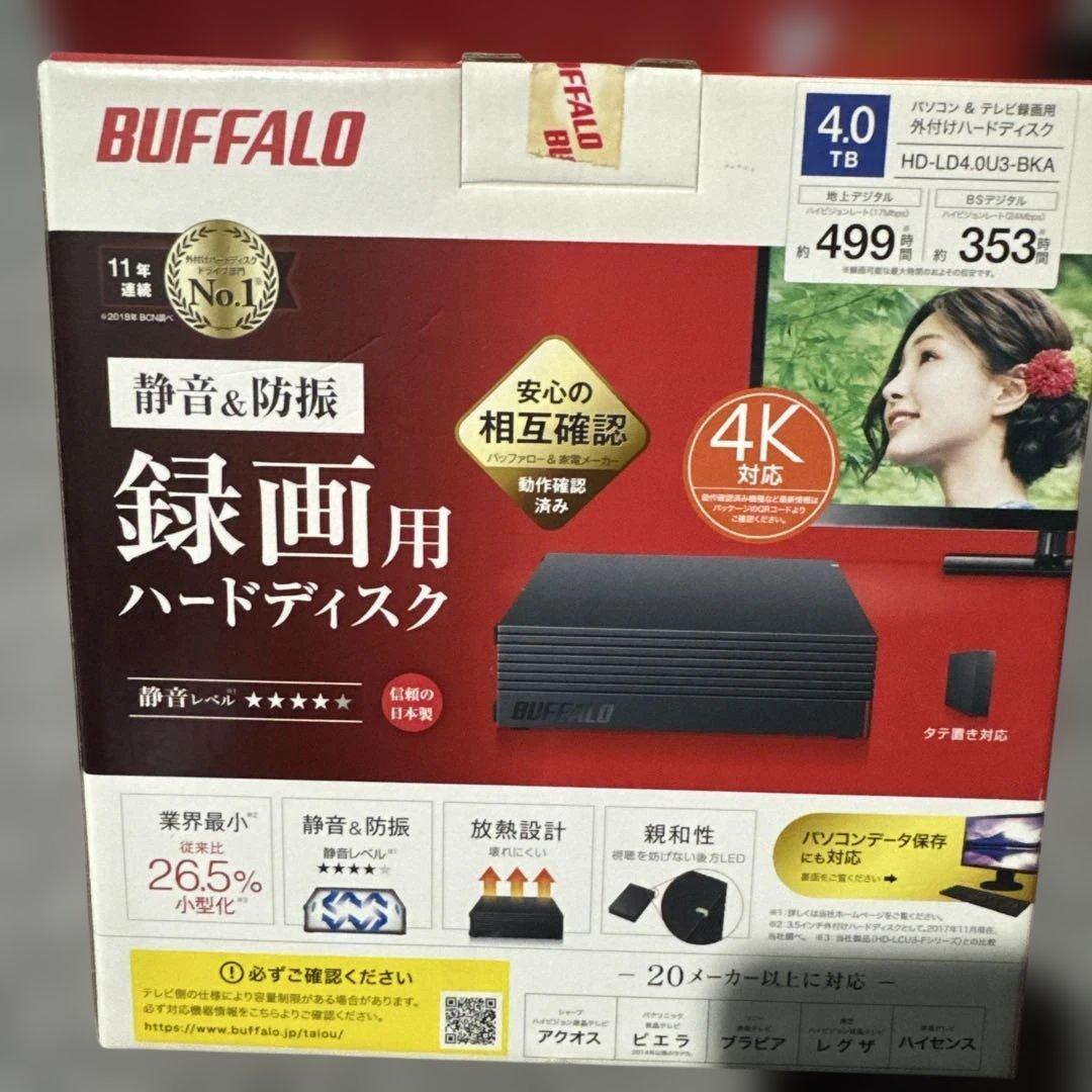 BUFFALO HD-LD4.0U3-BKA 4TB 外付けハードディスク