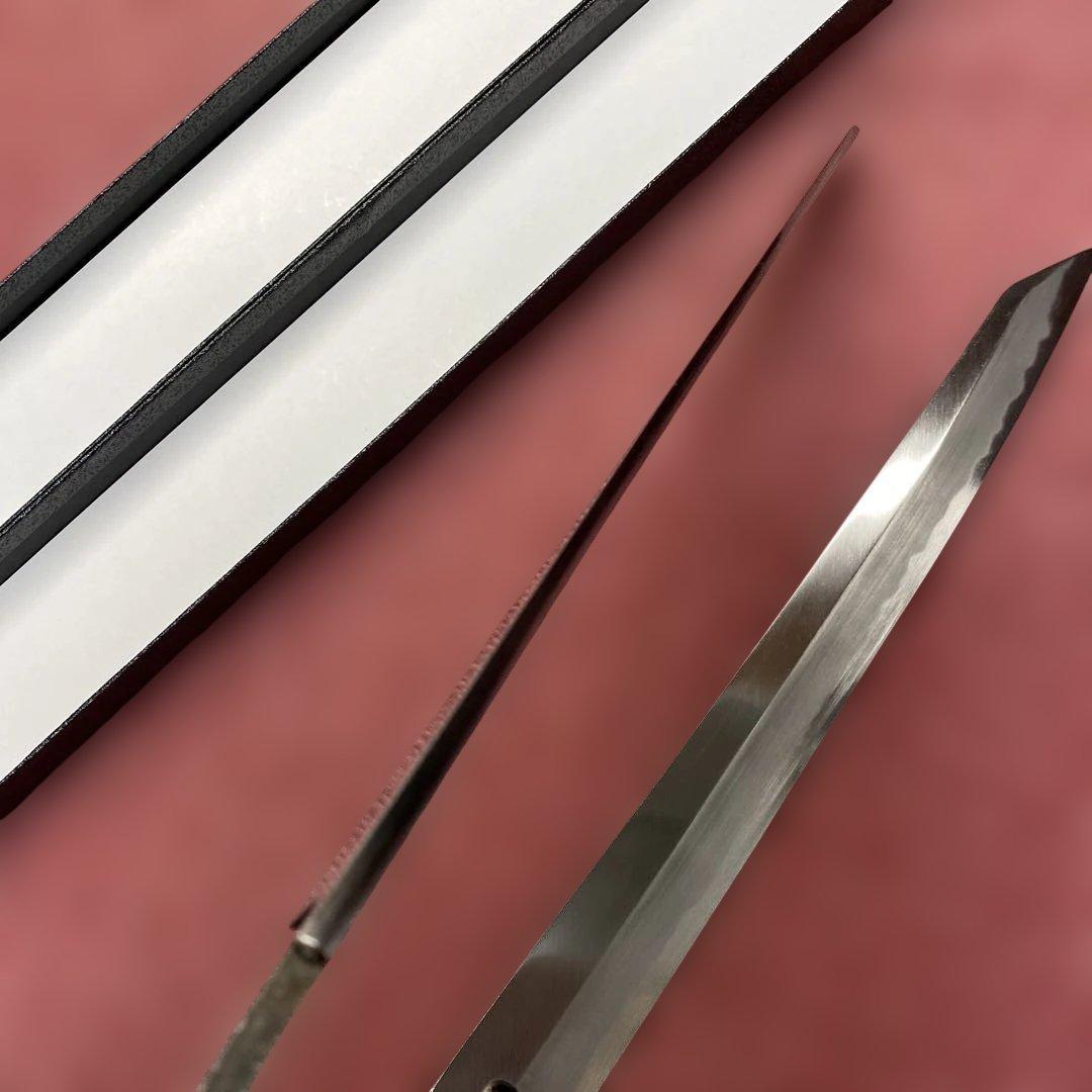 青二鋼　勘所切付柳刃包丁　300㎜ 尺0寸 柄無し二本セット