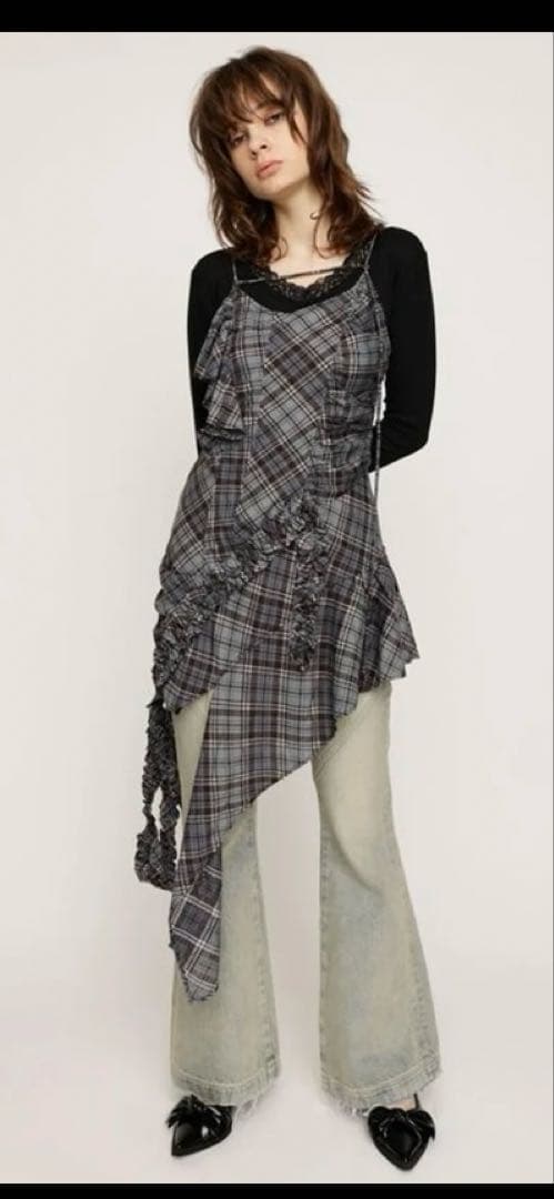 完売品　SLY（スライ） CHECK COMBI キャミソール